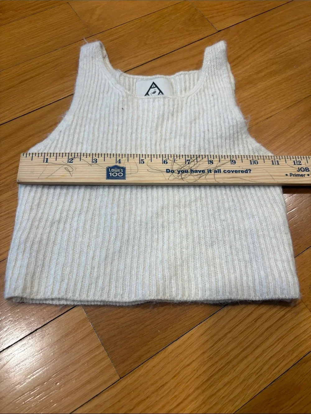 UNIF Cream Ribbed Knit Tank - Picture 2 of 4